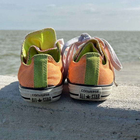 Converse Chuck Taylor Converse All Star  Low Top Double Tongue Jr Size 4 637348F - Picture 5 of 9